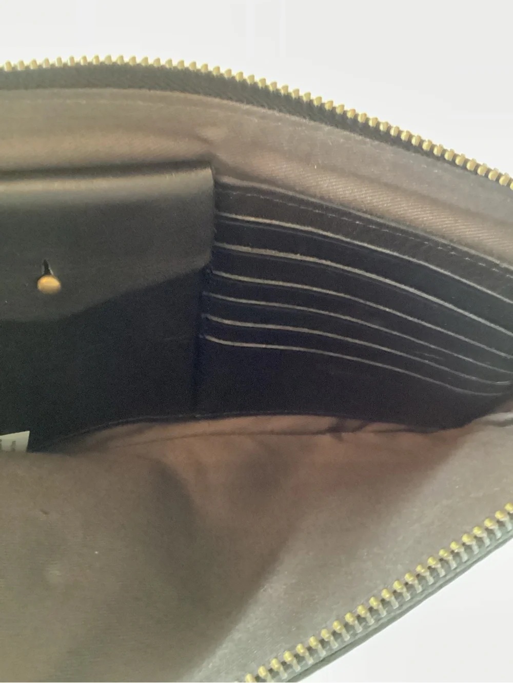 Madewell Pouch Clutch Clutch with Black with Gray Polka Dots